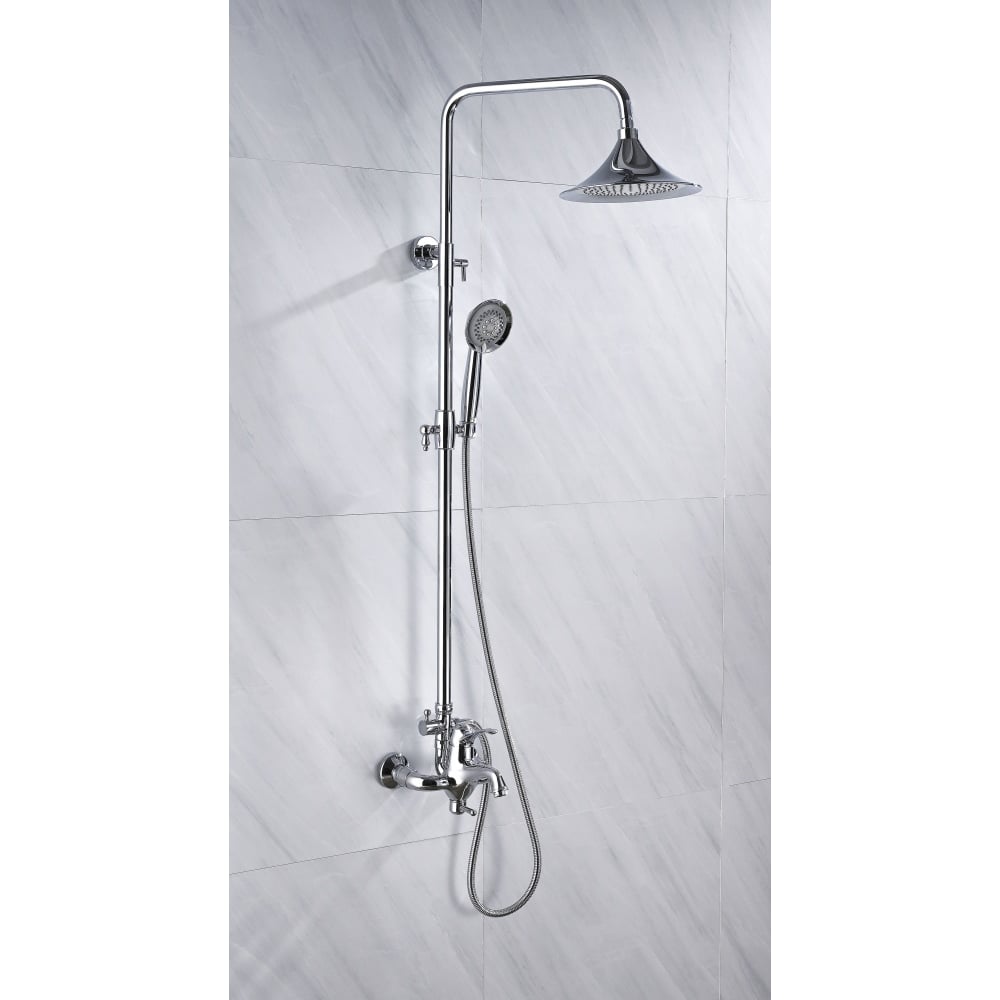 Изображение товара Душевая система ViEiR хром верхний и ручной душ стойка V413562