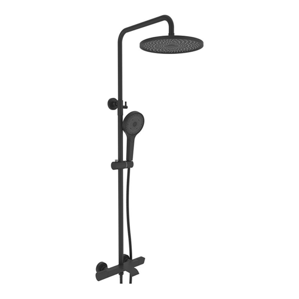 Изображение товара Душевая система ViEiR с термостатом латунь черный тропический душ и ручная лейка