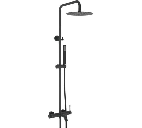Изображение товара Душевая система ViEiR черная, верхний и ручной душ, регулировка по высоте V403562-C