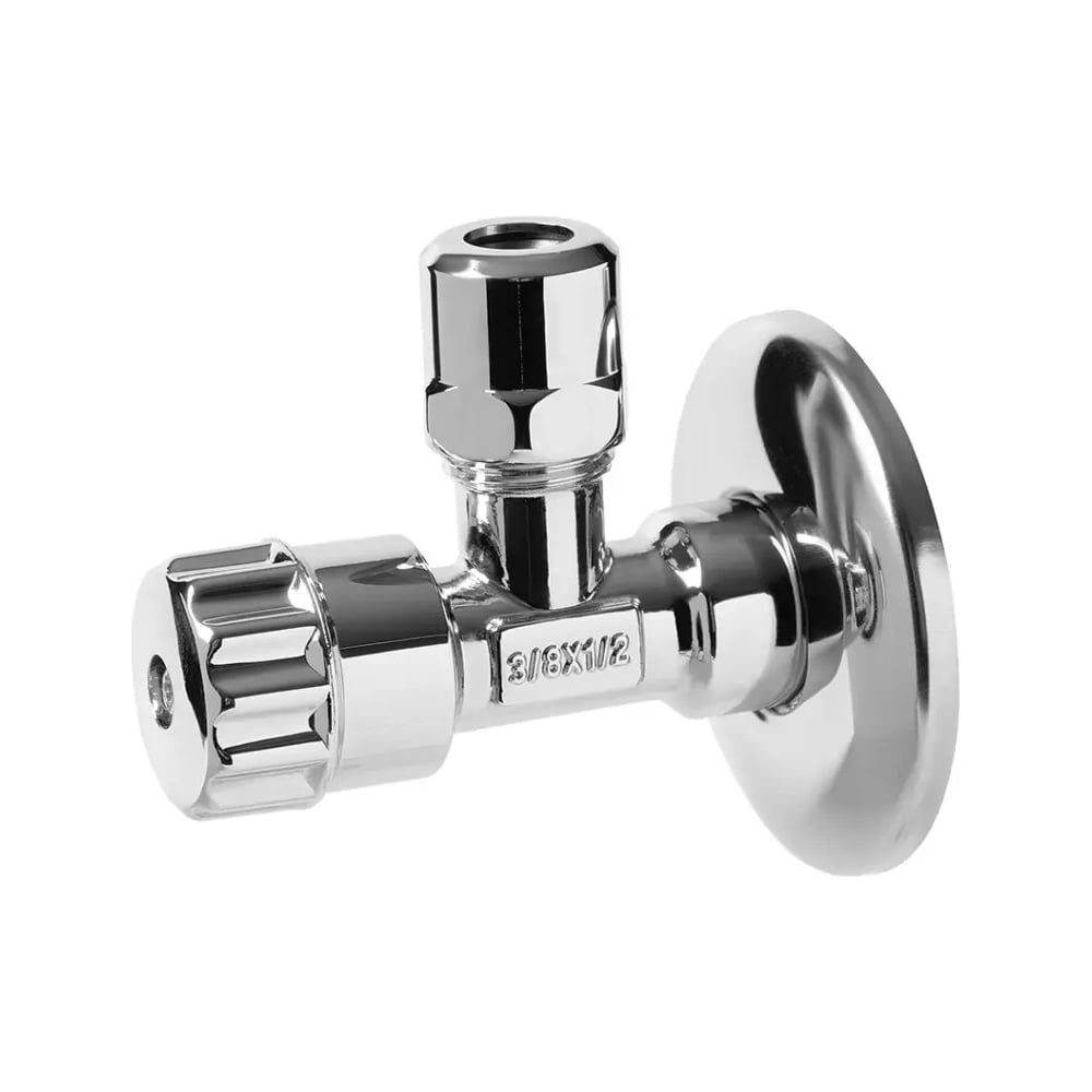 Изображение товара Угловой кран ViEiR с отводом 1/2 х 1/2 хром для сантехники