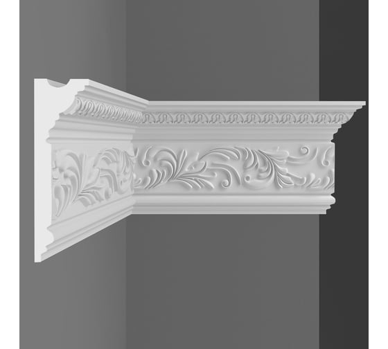 Изображение товара Потолочный карниз Decomaster с рисунком, подходит к натяжному потолку, 150х38х2000 мм D214B