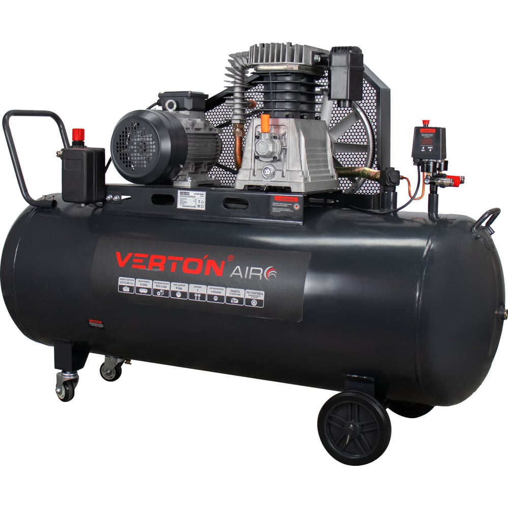 Изображение товара Поршневой компрессор VERTON Air AC-300/1020R профессиональный с ресивером 300 л