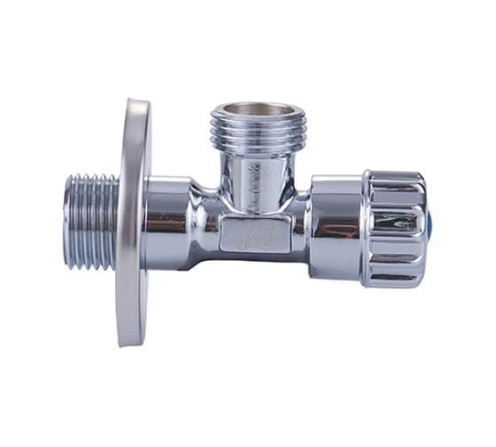 Изображение товара Кран угловой ViEiR с отводом, 1/2 х 10 хром, шаровой, для бытовой сантехники и фильтров VER56