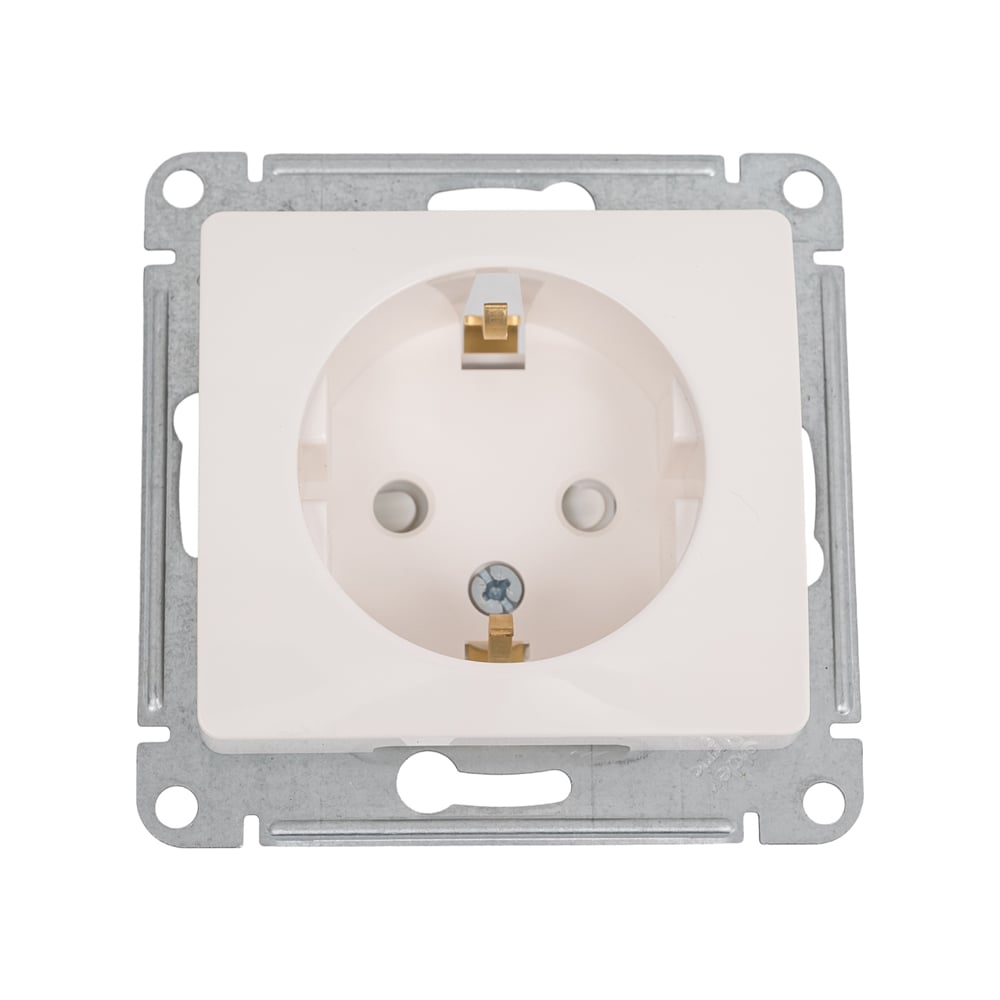 Изображение товара Розетка Systeme Electric Glossa Молочная с защитными шторками GSL000945 встроенная