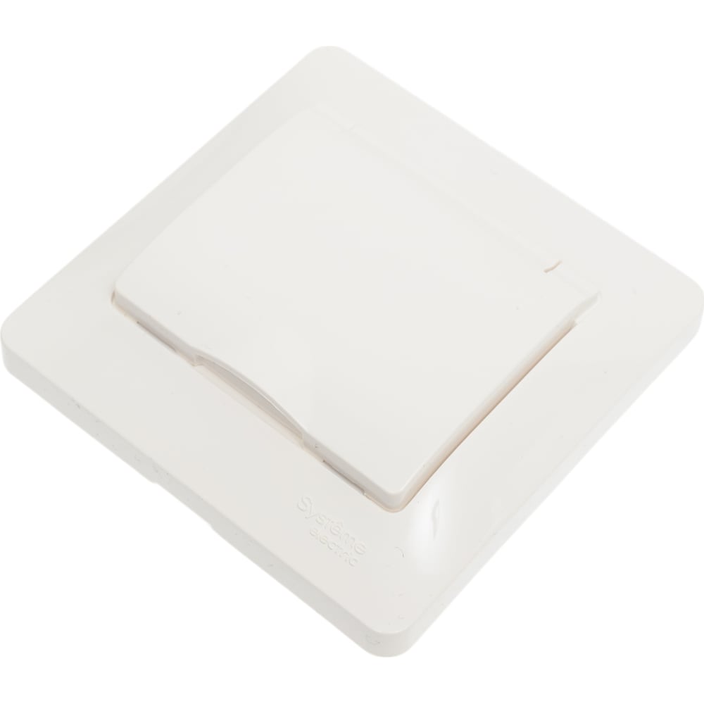 Изображение товара Розетка Systeme Electric Glossa Молочная с шторками IP20 в сборе