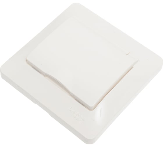 Изображение товара Розетка Systeme Electric Glossa Молочная с/з со шторками с крышкой IP20 в сборе SE GSL000946