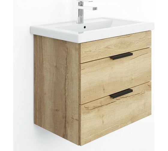 Изображение товара Подвесная тумба с раковиной Onika Легран 70 дуб галифакс 107048