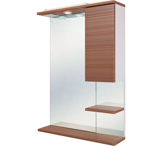 Изображение товара Зеркальный шкаф Onika ЭЛИТА штрокс коричневый, правый 60.01 206024