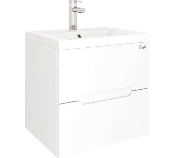 Изображение товара Тумба с раковиной Onika Айленд 50 подвесная, белая (ум. Como 50/Фостер 50) 105021