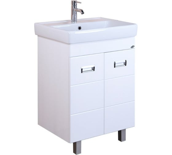 Изображение товара Тумба с раковиной Onika Балтика-Квадро 60 напольная, белая 106035