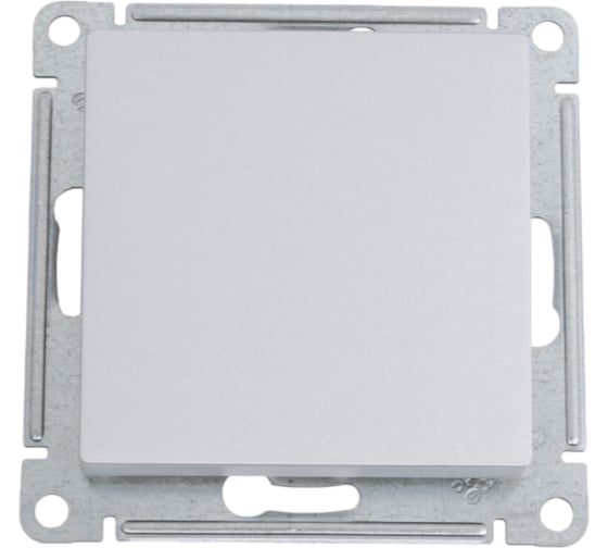 Изображение товара Нажимная кнопка Systeme Electric AtlasDesign Алюминий сх.1, 10АХ, механизм SE ATN000315