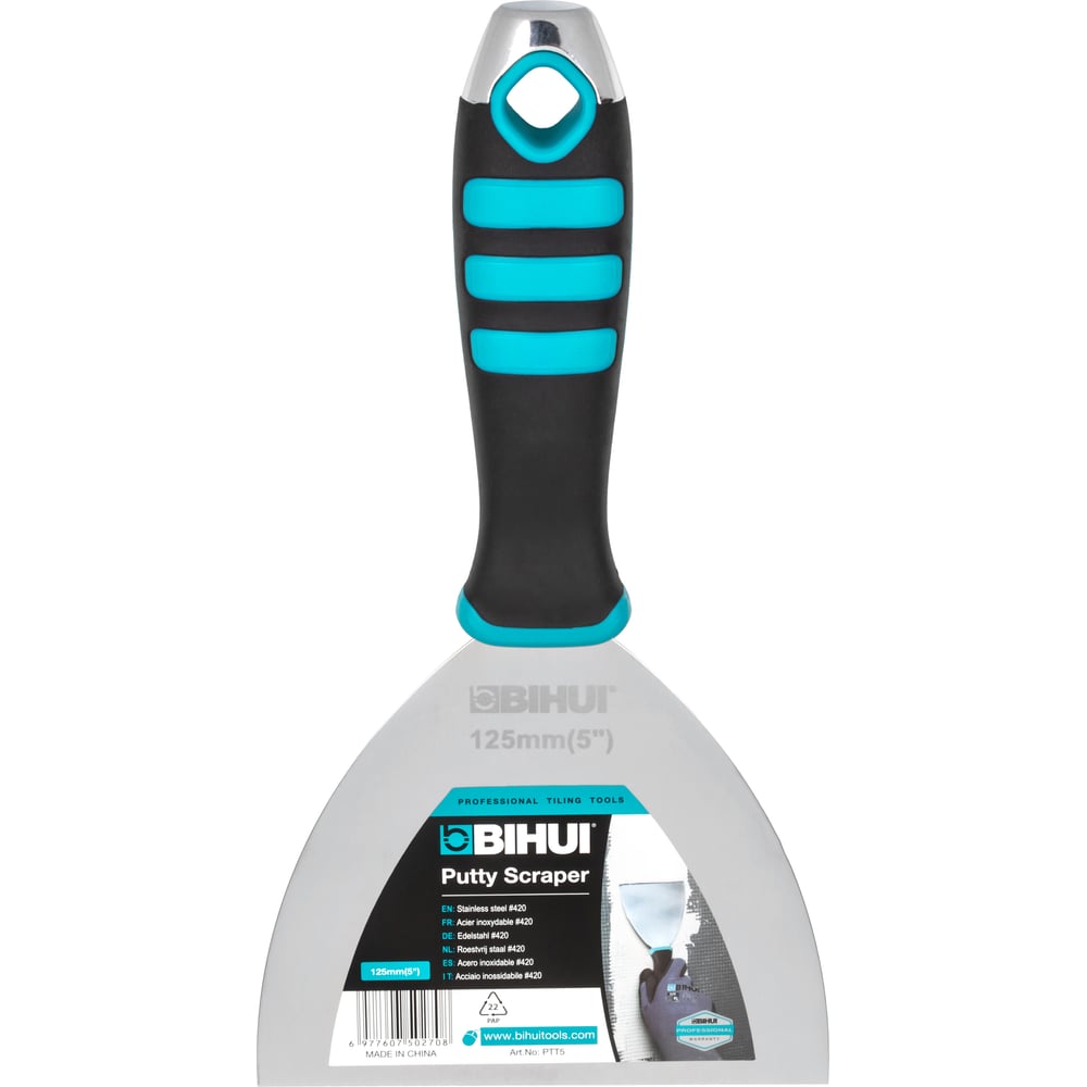 Изображение товара Шпатель малярный BIHUI 5 (125мм) из нержавеющей стали, PTT5