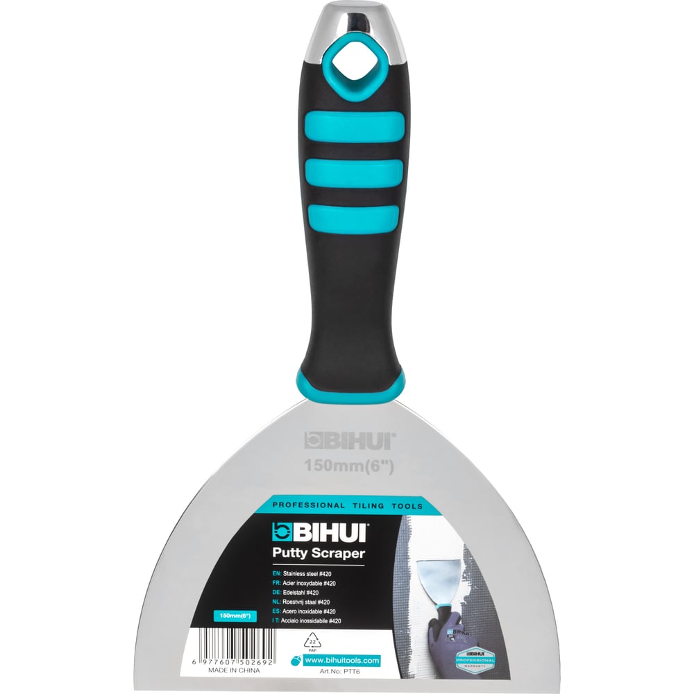 Изображение товара Шпатель малярный BIHUI 6 (150мм) из нержавеющей стали PTT6