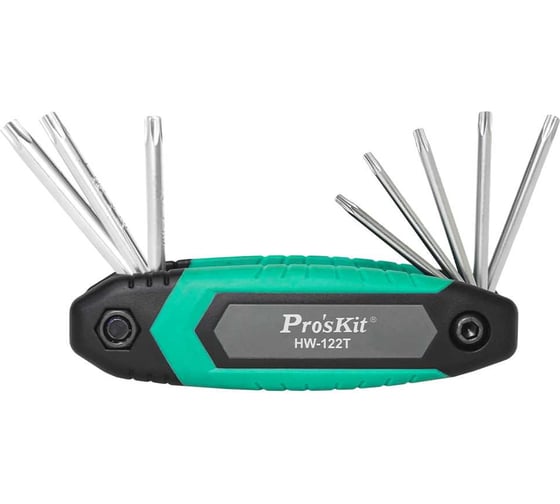 Изображение товара Набор ключей Pro'sKit HW-122T Torx(звезда) складной (корпус в виде швейцарского ножа) С00040392