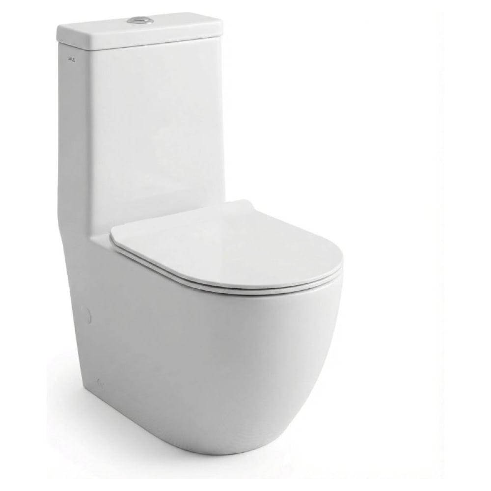 Изображение товара Унитаз-моноблок безободковый WAVE ZEN Tornado3.0, гор,ниж,2-кн.арм,сид.дюро,м/л,быстр,БЕЛЫЙ глянец 557062