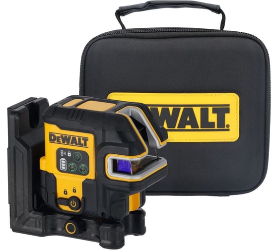 Изображение товара Аккумуляторный лазерный нивелир DEWALT DCLE14251GB, 10.8В, зеленый луч, 45м, со встроенной АКБ, в чехле DCLE14251GB-XJ