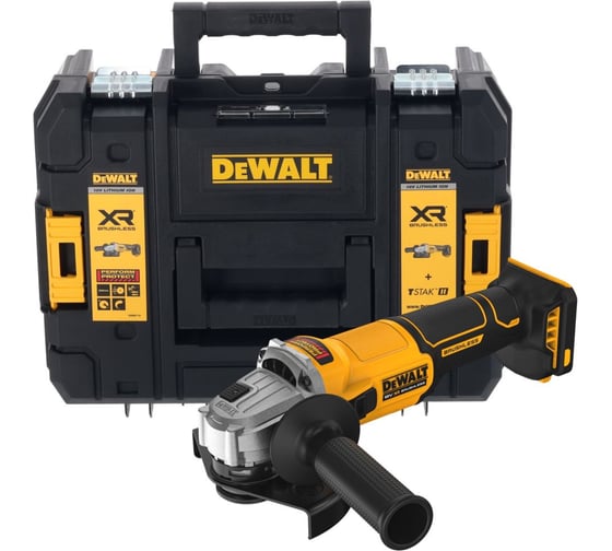 Изображение товара Аккумуляторная угловая шлифмашина DEWALT DCG407NT, 18В, 125мм, 9000 об/мин, без АКБ и ЗУ, в кейсе TSTAK DCG407NT-XJ