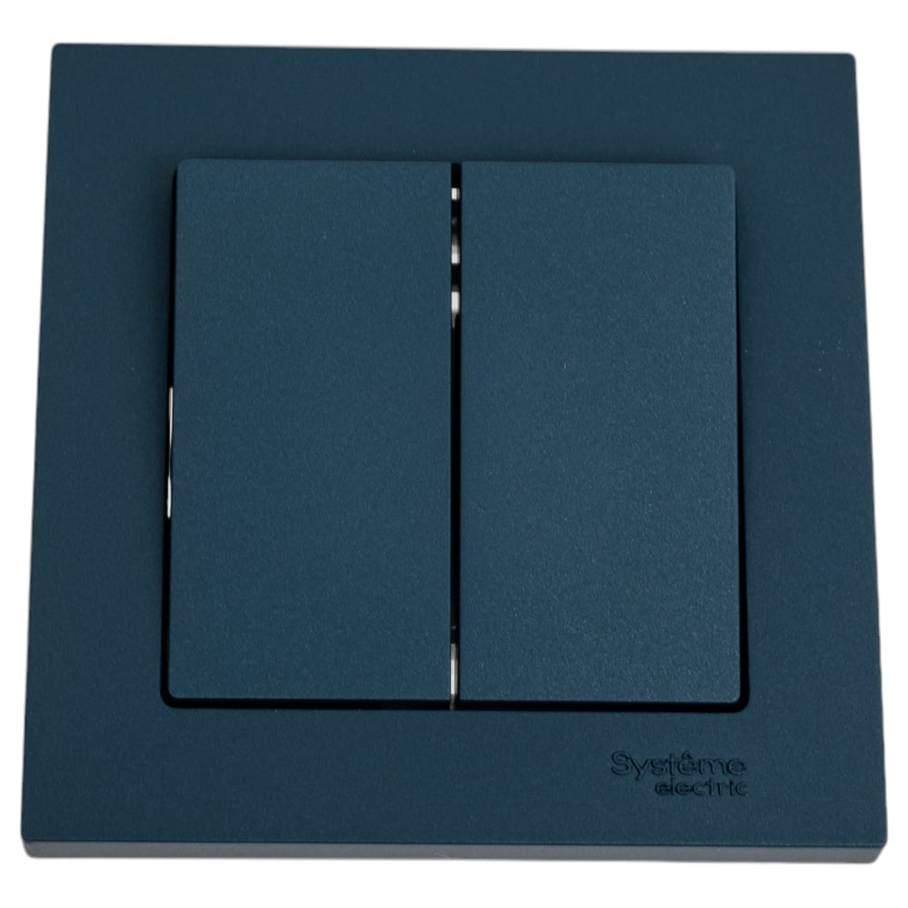 Изображение товара 2-клавишный выключатель Systeme Electric AtlasDesign изумруд схема 5 10А