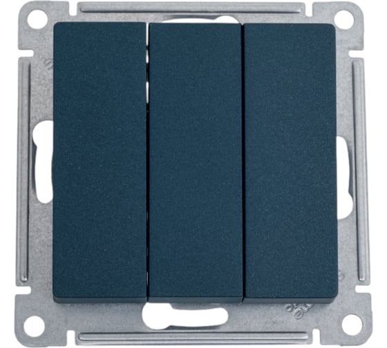 Изображение товара 3-клавишный выключатель Systeme Electric AtlasDesign Изумруд сх.1+1+1, 10АХ, механизм SE ATN000831