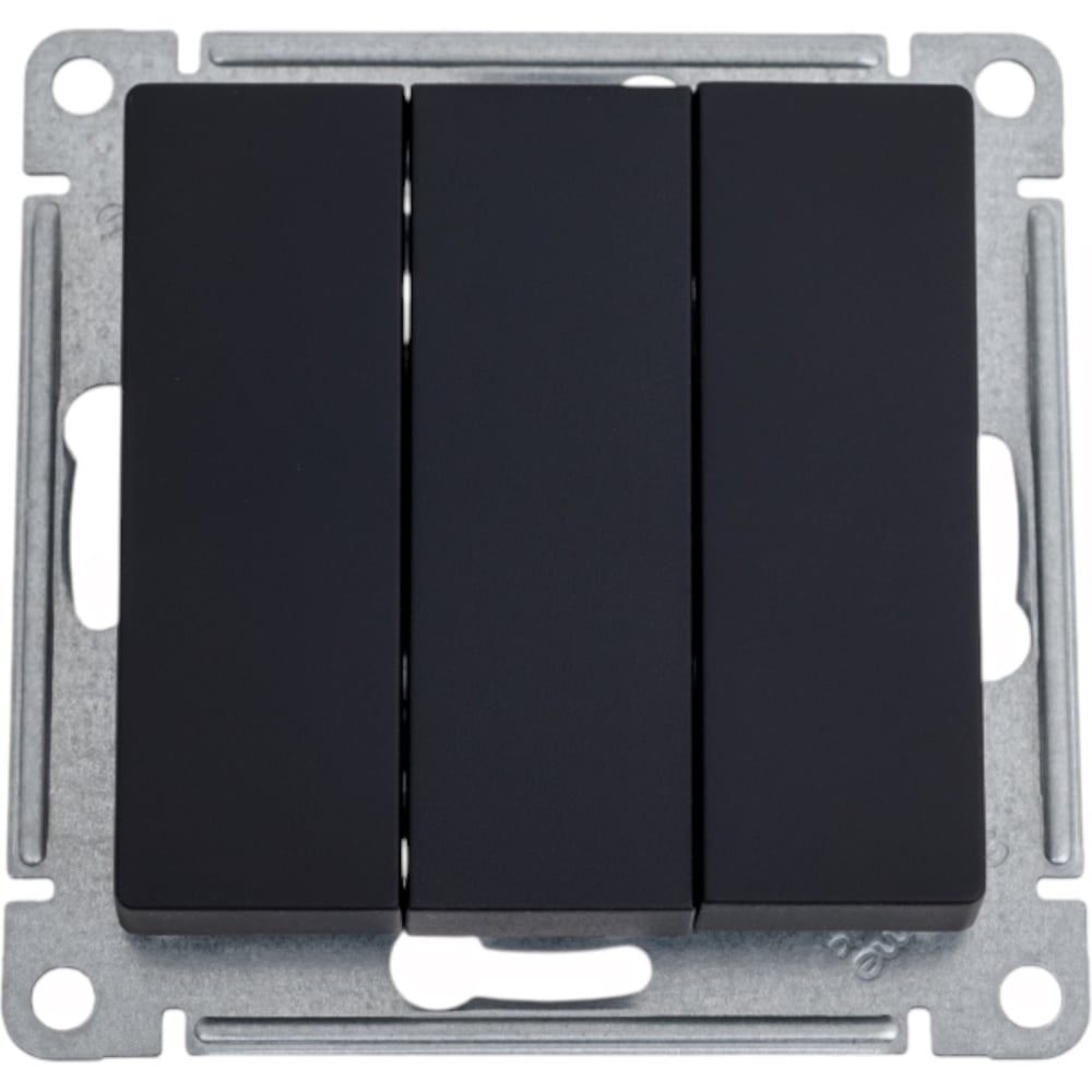 Изображение товара 3-клавишный выключатель Systeme Electric Atlas Design карбон 10А