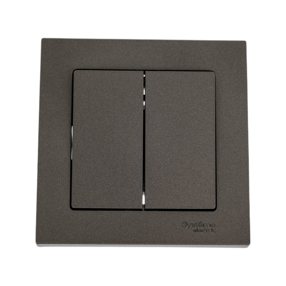 Изображение товара 2-клавишный выключатель Systeme Electric AtlasDesign Мокко 10А в сборе