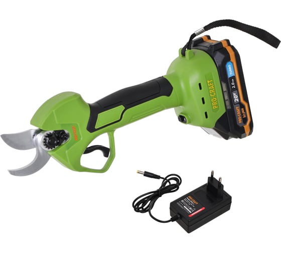 Изображение товара Секатор аккумуляторный PROCRAFT ES25Li  20В 25мм (АКБ 2Ач + ЗУ) ES25Li-1b
