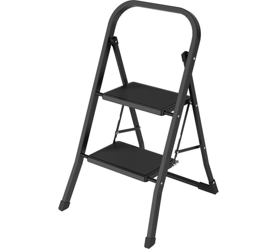 Изображение товара Стремянка стальная WORKY черная 2 широкие ступени ARD260939