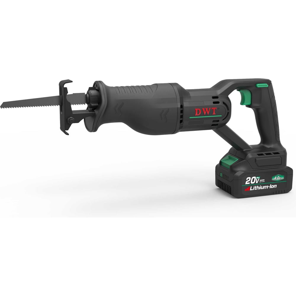 Изображение товара Аккумуляторная сабельная пила DWT ASAP-20-4C2 BMC полупрофессиональная 20 В с кейсом и 2 аккумулято