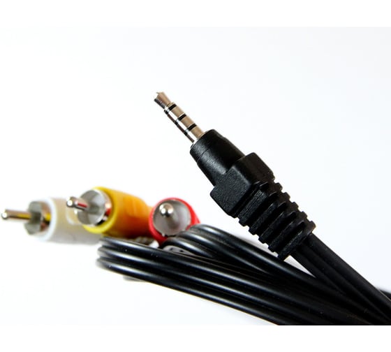 Изображение товара Кабель Pro Legend Jack 3.5 mm 4 контакта - 3xRCA вилка, видео+стерео-аудио, 1.5 м. PL1062