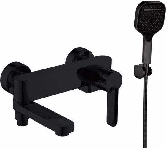 Изображение товара Смеситель для ванны ViEiR однорычажный с коротким изливом, латунь, черный, керамический картридж V083531-C