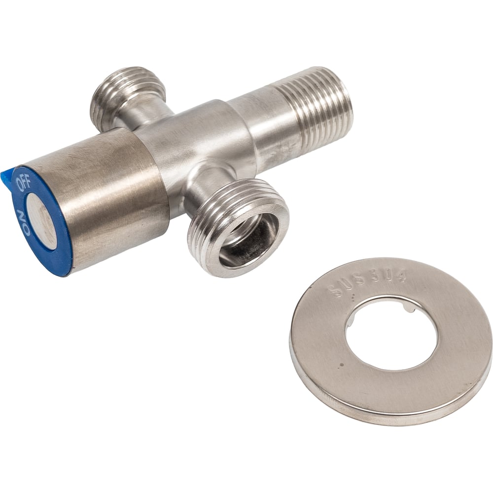 Изображение товара Трехпроходной кран с отводом 1/2х3/4х1/2 для посудомоек и смесителей VIEIR VER75