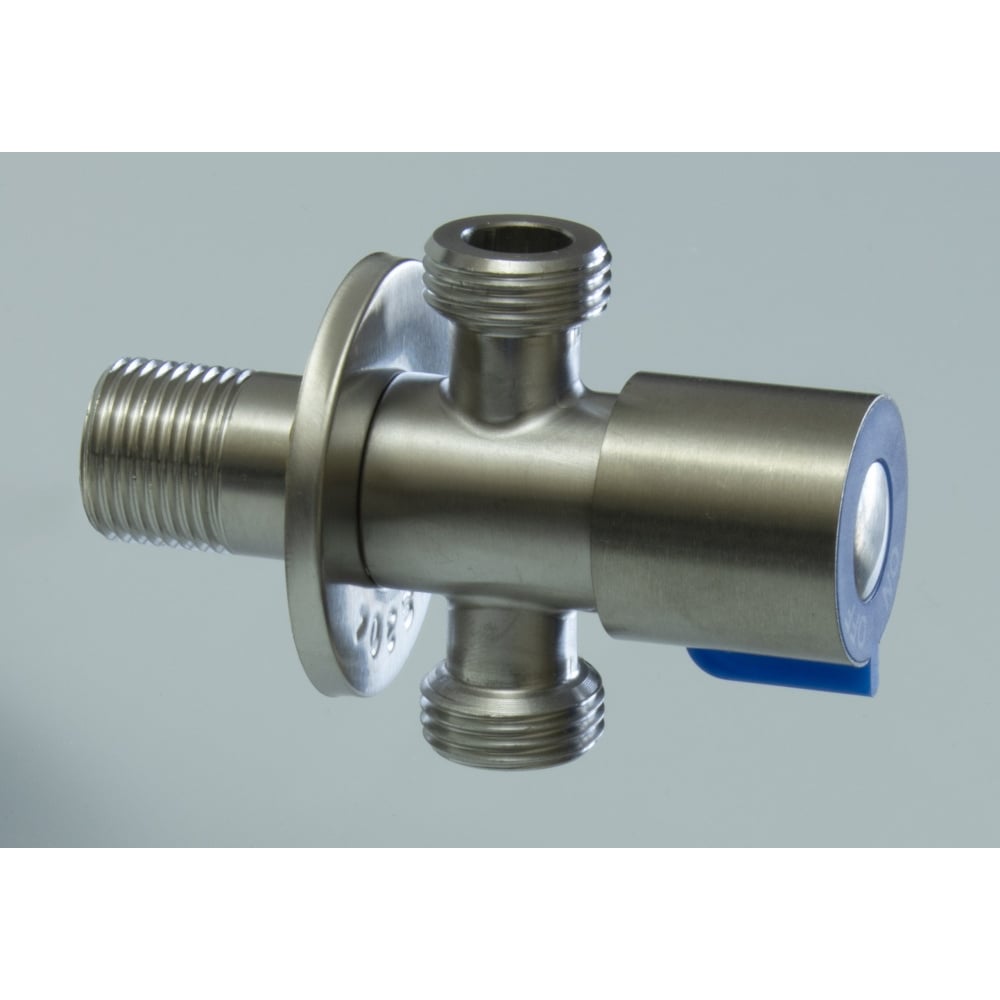 Изображение товара Кран трёхпроходной с отводом 1/2х1/2х1/2 нерж сатин VIEIR VER68