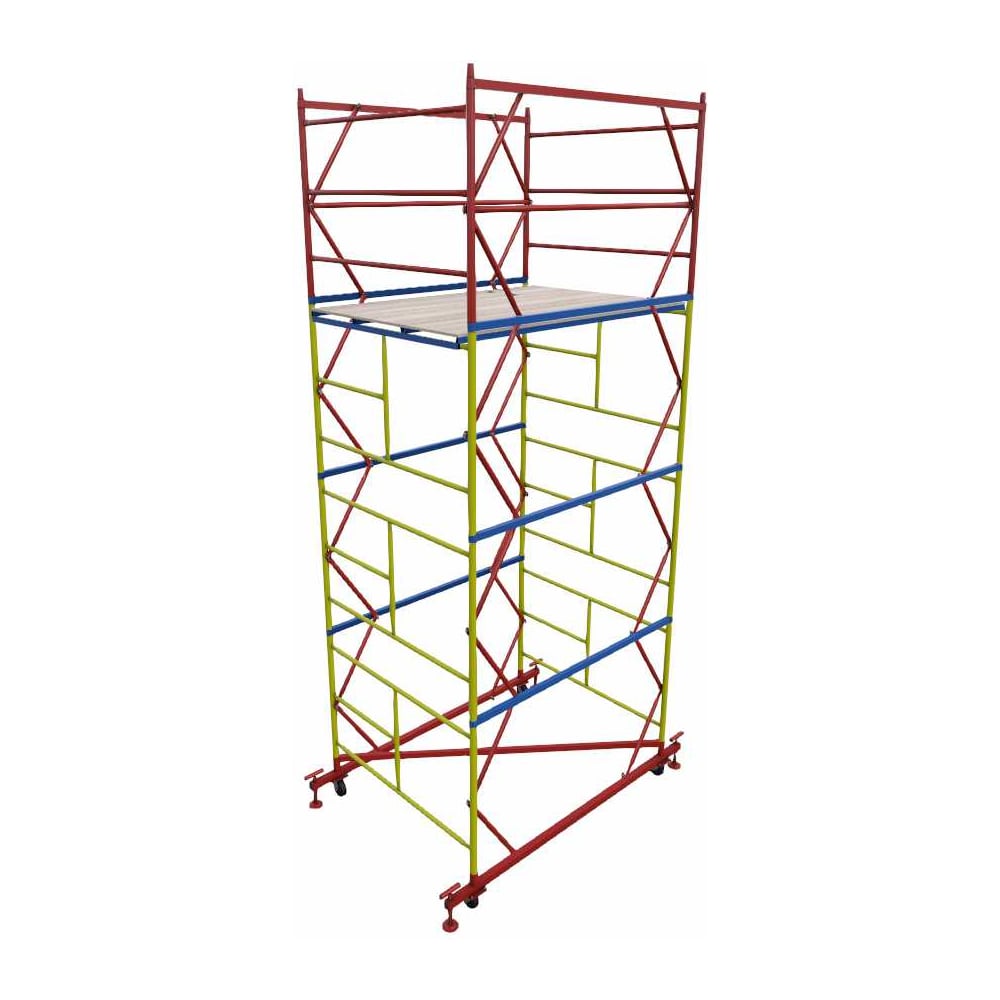 Изображение товара Вышка А5 ВП 1, 6х2, 0 H=5, 2м - модульная строительная вышка с площадкой и колесами