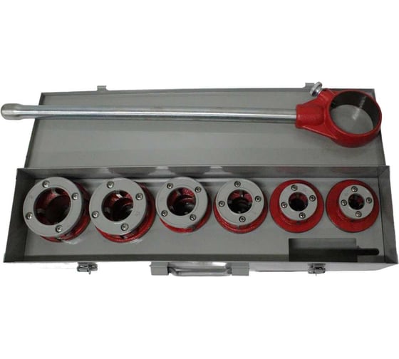 Изображение товара Ручной клупп TD-tools 12R, набор BSPT 1/2-2 в стальном кейсе TD-12R