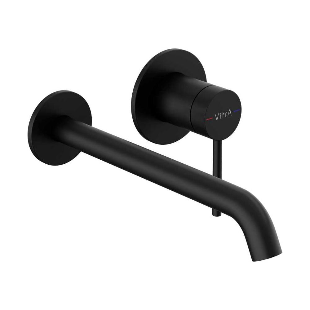 Встраиваемый смеситель для раковины Vitra Minimax Round (Минимакс Раунд) однорычажный матовый черный латунь A4354936EXP