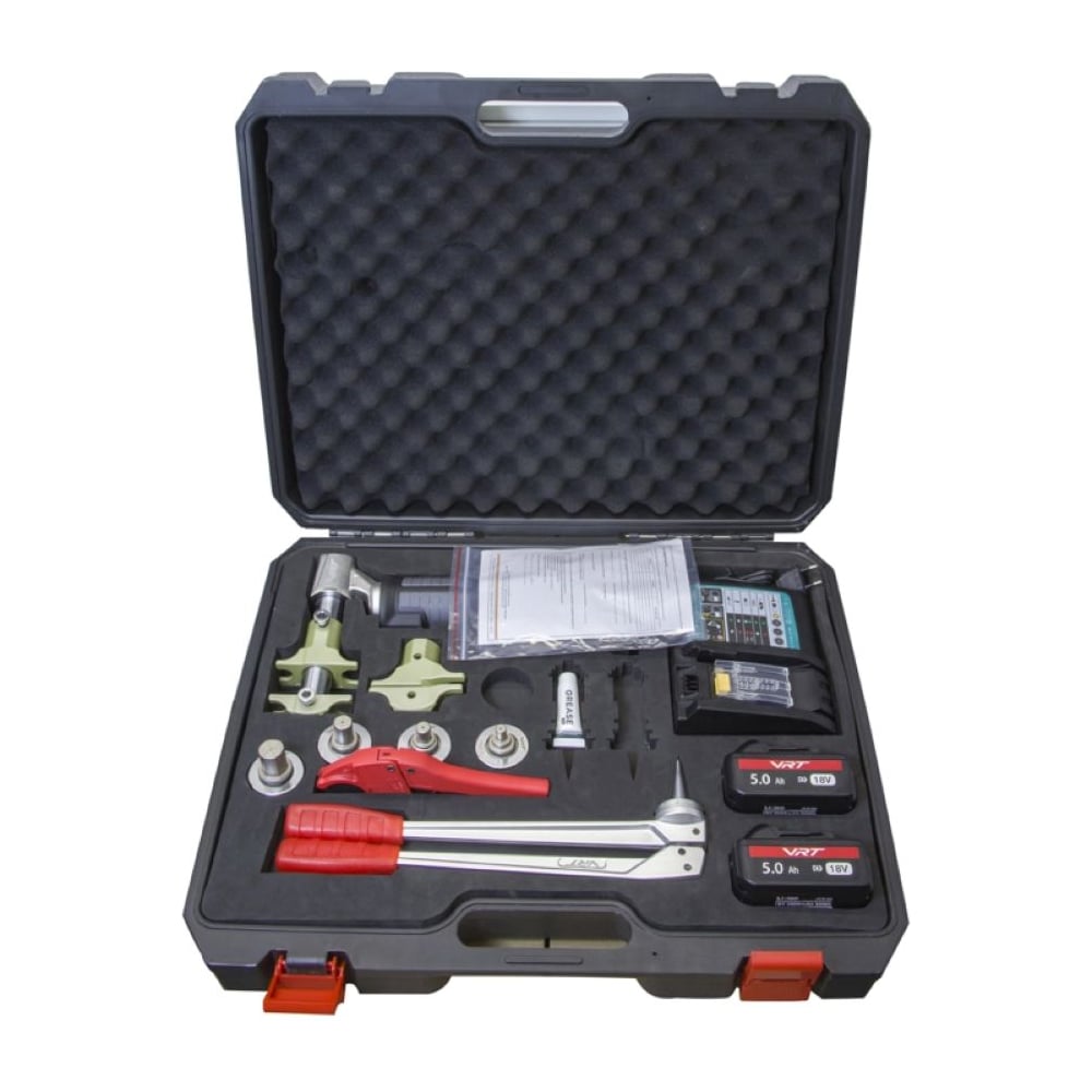 Изображение товара Комплект аккумуляторного инструмента VRT для монтажа фитингов и PEX труб