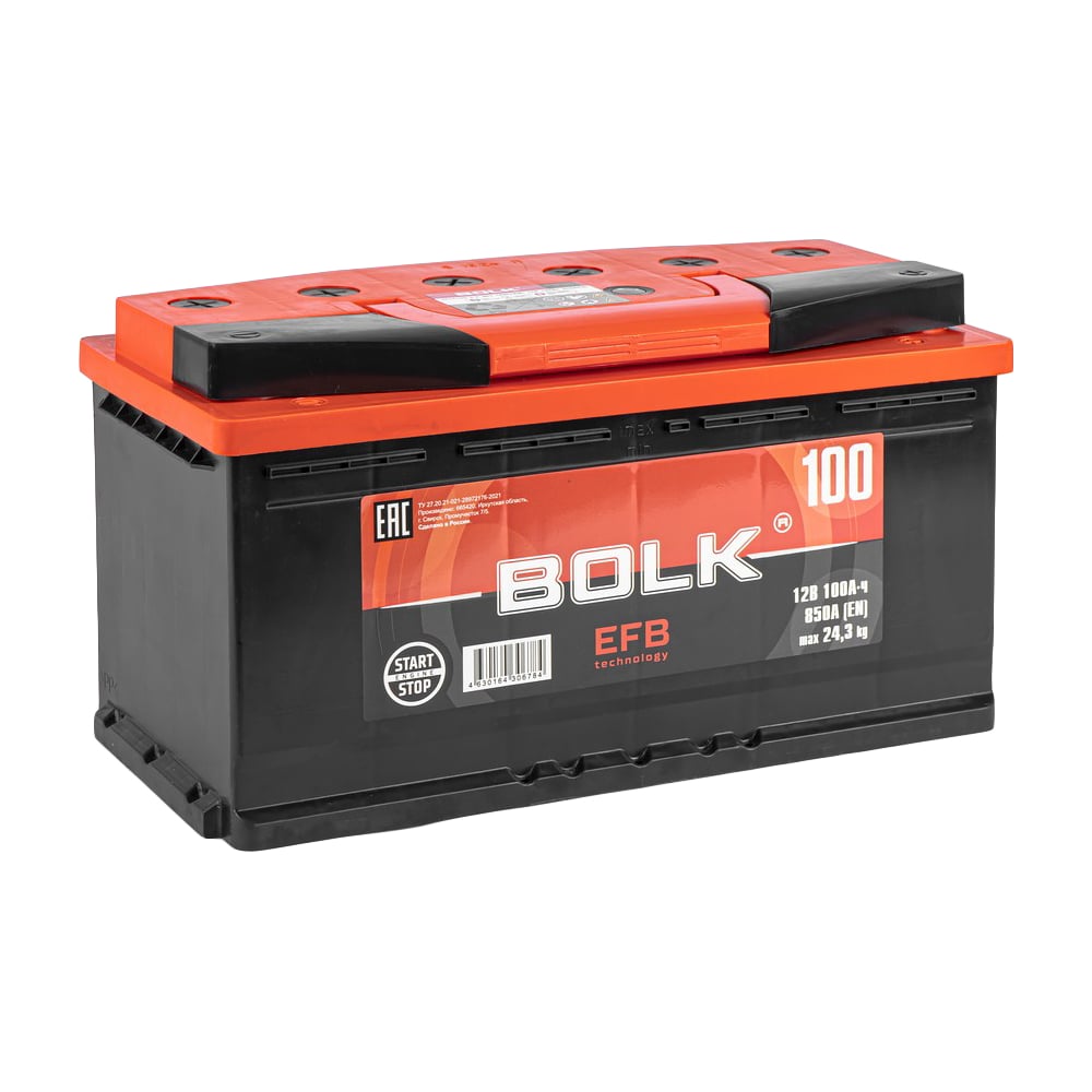 Изображение товара Аккумулятор BOLK BEFB Stop&Go 100 А/ч обратный R+ 353x175x190 L5 EN 850 А 100-3-R