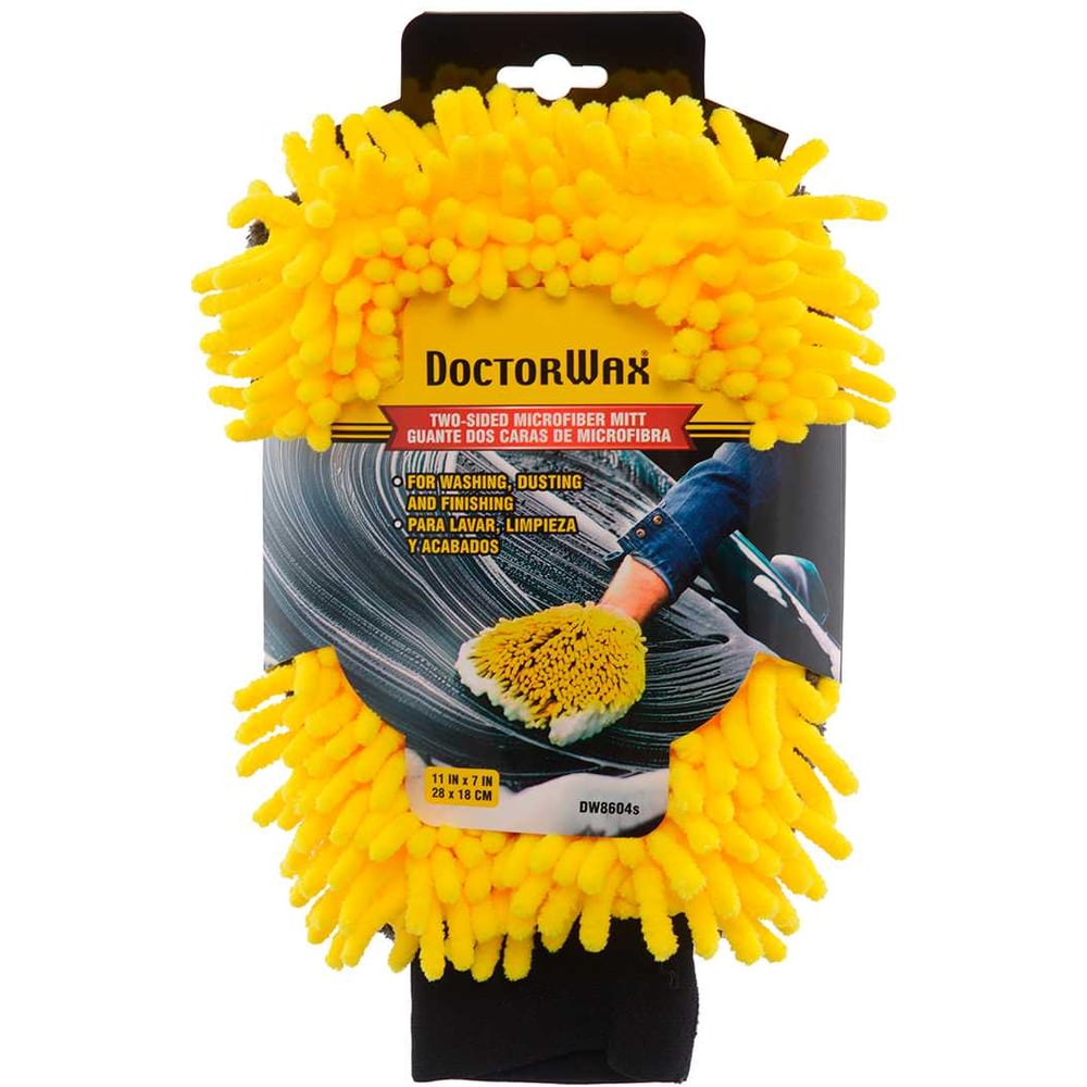 Изображение товара Двухсторонняя рукавица для мойки автомобиля DoctorWax DW8604s микрофибра
