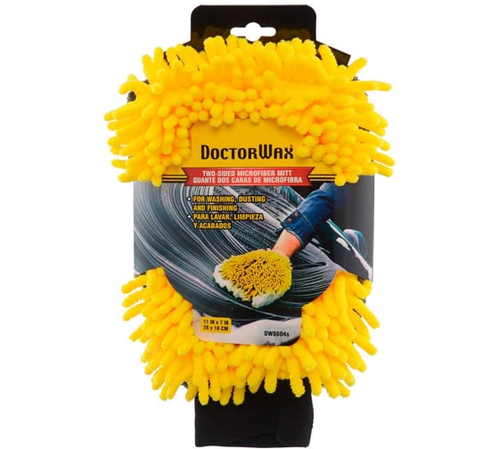 Изображение товара Двухсторонняя рукавица DoctorWax из микрофибры, для мойки автомобиля DW8604s