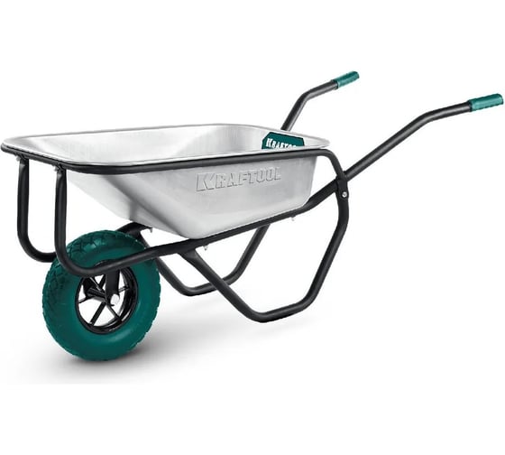 Изображение товара Тачка строительная KRAFTOOL MAXDrive-1 110л, 260 кг, одноколесная, с трубным усилителем 39862