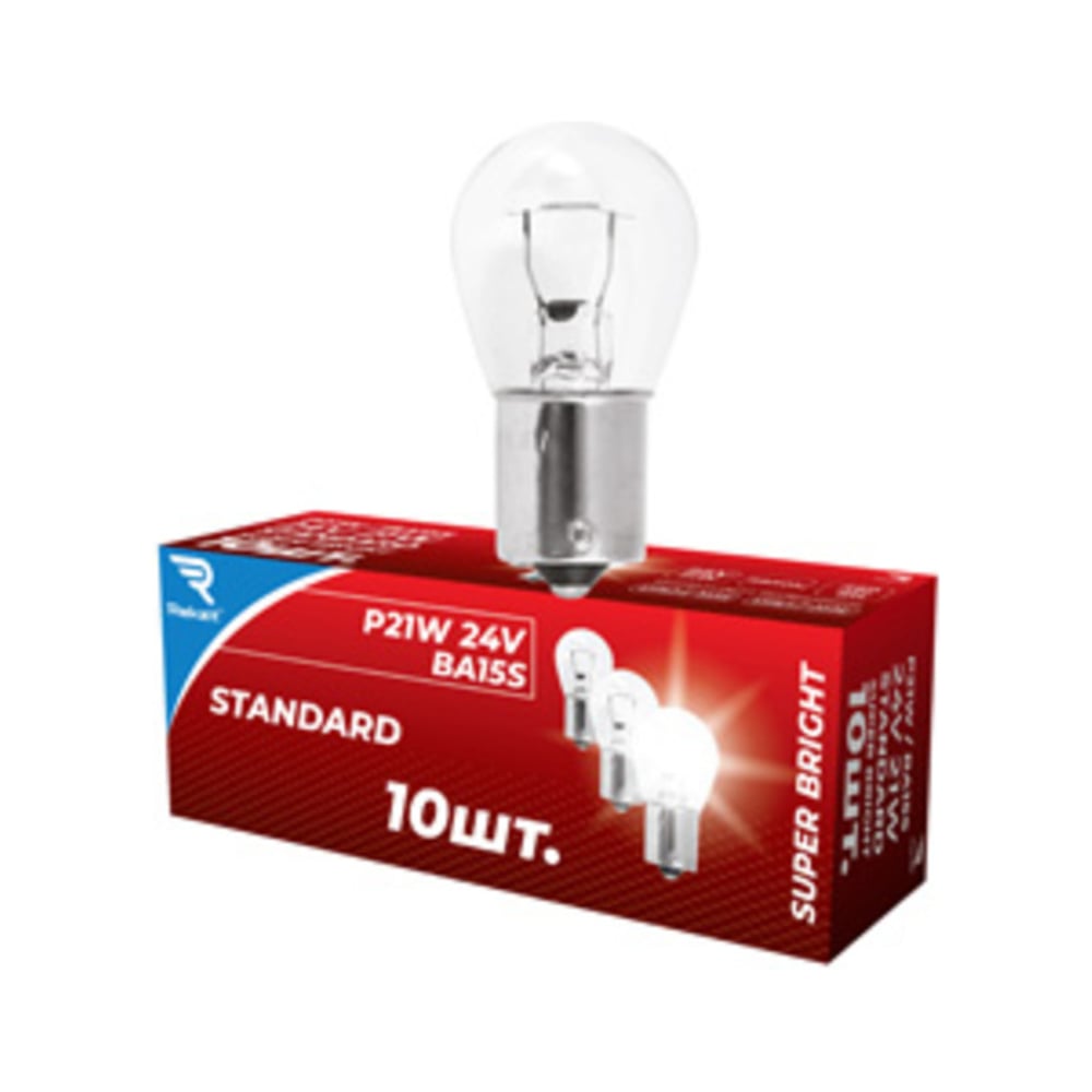 Изображение товара Лампа накаливания Rekzit P21W 24V 21W BA15s 10 шт