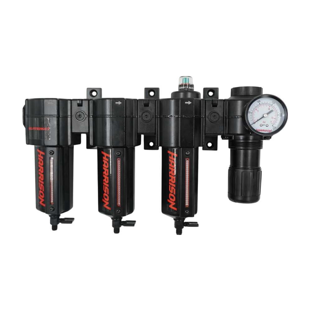 Изображение товара Блок подготовки воздуха Harrison с фильтрами 5 мкм 1 мкм и масляным 0,01 мкм, регулятор 1/2, 3964 л