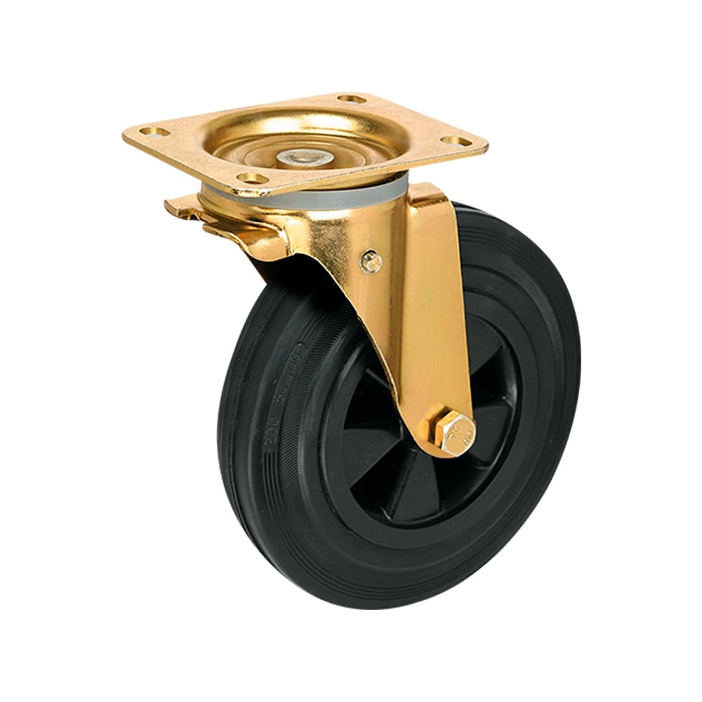 Изображение товара Поворотная колесная опора Kolesa-opori SCM 80 черная резина промышленных грузоподъемность 220 кг