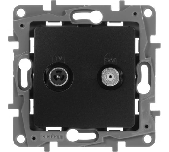 Изображение товара Розетка Legrand TV/SAT двухкабельная ETIKA антрацит 672657