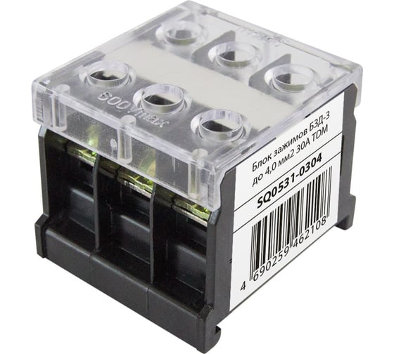 Изображение товара Блок зажимов TDM ELECTRIC БЗД-3 до 4,0 мм2 30A SQ0531-0304
