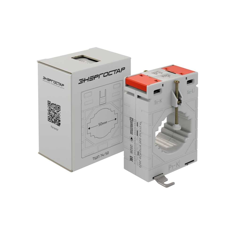 Изображение товара Трансформатор тока ЭНЕРГОСТАР ТШП 74/50-750/5-1-7,5ВА 50-750-5-1-7.5