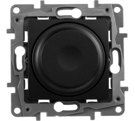 Изображение товара Диммер поворотно-нажимной универсальный LED Legrand Etika 300Вт без нейтрали антрацит 672619