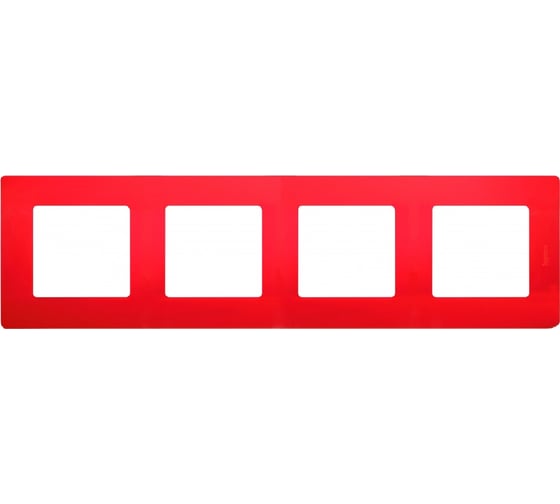 Изображение товара Рамка Legrand 4 поста Etika красный 672534