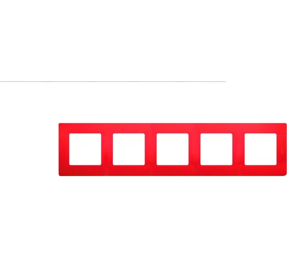 Изображение товара Рамка Legrand Etika 5 постов красный 672535