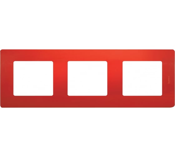 Изображение товара Рамка Legrand 3 поста Etika красный 672533